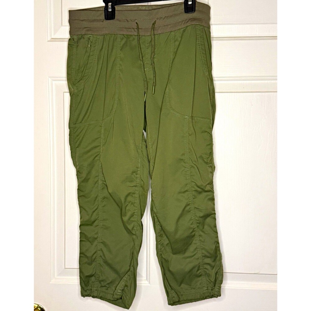 The North Face Green Jogger Pants Women’s Drawstring Elastic Waist Pockets 28"